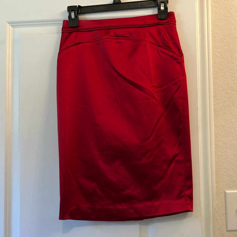 Bebe Red Satin Skirt
Size 4